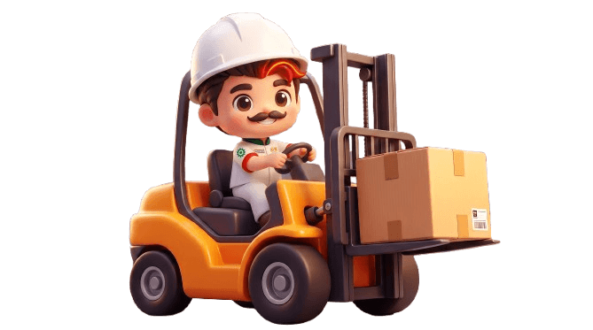Ilustrasi forklift WMS